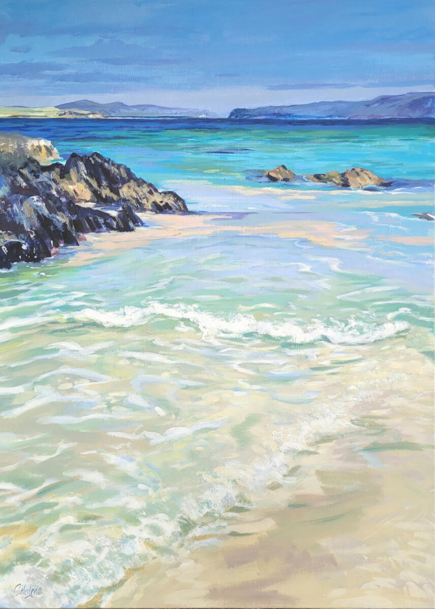 Sunlit Shallows Acrylic on stretched canvas. Framed (unglazed) 93cm x 68cm.